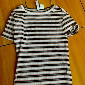 H&M striped form fitting top
